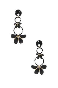 Lele Sadoughi Trumpet Lily Chandelier Earrings In Black
