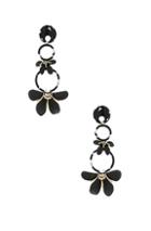 Lele Sadoughi Trumpet Lily Chandelier Earrings In Black