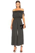 Norma Kamali Sleeveless Peasant Jumpsuit In Gray