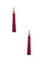 Saint Laurent Tassel Earrings In Red