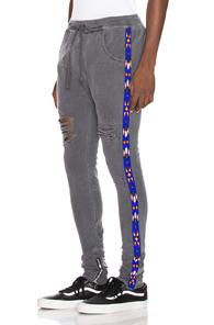 Alchemist Beaded Trim Jogger In Black,gray