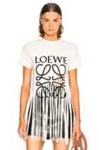 Loewe Fringe T Shirt In Neutrals