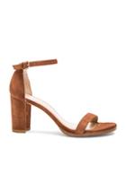 Stuart Weitzman Suede Nearly Nude Heel In Brown
