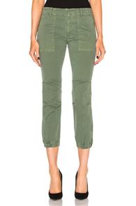 Nili Lotan Cropped Military Pant In Green