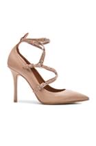 Valentino Love Latch Ankle Strap Leather Heels In Neutrals