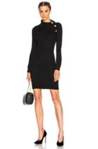 Pierre Balmain Long Sleeve Sweater Dress In Black