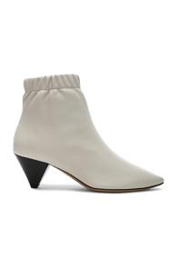 Isabel Marant Leather Leffie Boots In White