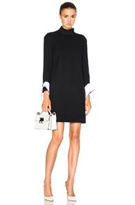 Victoria Victoria Beckham Drape Cuff Dress In Black