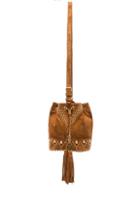 Saint Laurent Y Studs Small Bucket Bag In Brown