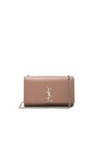 Saint Laurent Medium Monogram Kate Chain Bag In Neutrals