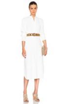 Helmut Lang Crepe Shirt Dress In White