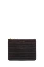 Comme Des Garcons Embossed Stitch Pouch In Black