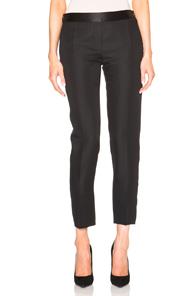 Victoria Beckham Sateen Tailoring Tux Trousers In Black