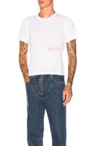 Martine Rose Slim Short Sleeve T-shirt With Rose Print Detail In White