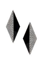 Saint Laurent Diamond Earrings In Metallic