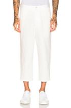 Comme Des Garcons Shirt Denim Workstitch Pants In White
