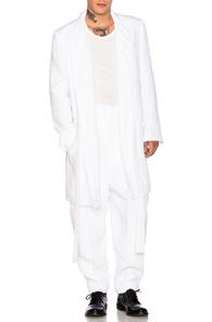 Haider Ackermann Wrap Coat In White
