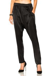 Baja East Satin Pant In Black