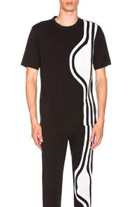 Y-3 Yohji Yamamoto 3 Stripes Ss Tee In Black
