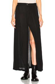 Ann Demeulemeester Slit Maxi Skirt In Black