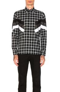 Neil Barrett Modernist Tartan Shirt In Black,checkered & Plaid