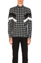 Neil Barrett Modernist Tartan Shirt In Black,checkered & Plaid