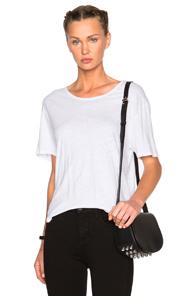 James Perse Relaxed Linen Jersey Tee In White