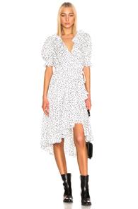 Icons Cha Cha Dress In Blue,polka Dots,white