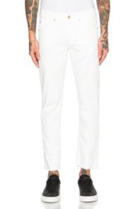 Off-white Slim Fit Crop Jeans In White