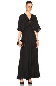 Rosetta Getty Silk Double Georgette Gown In Black