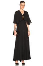 Rosetta Getty Silk Double Georgette Gown In Black
