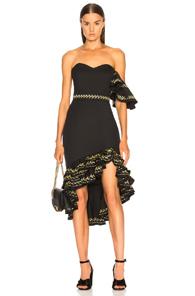 Caroline Constas Cam Dress In Black,floral