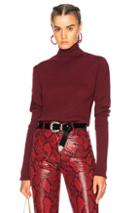 Y Project Asymmetrical Sleeve Turtleneck Sweater In Red