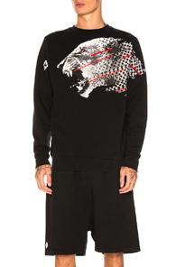 Marcelo Burlon Sham Crewneck Sweatshirt In Black