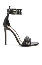 Gianvito Rossi Leather Buckle Ankle Strap Sandals In Black