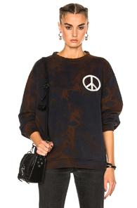 Acne Studios Fint Peace Sweater In Black,brown,tie Dye & Ombre