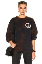 Acne Studios Fint Peace Sweater In Black,brown,tie Dye & Ombre
