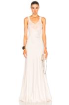 Givenchy Lace Silk Gown In Neutrals,pink