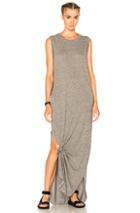 The Great Sleeveless Knotted Dress In Gray