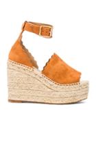 Chloe Lauren Suede Espadrilles In Brown