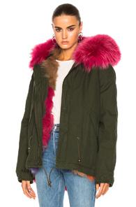 Mr & Mrs Italy Mini Parka Jacket In Green