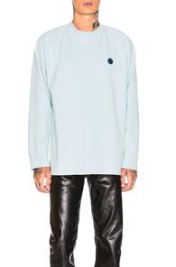 Acne Studios Bla Konst Oversized Long Sleeve Tee In Blue