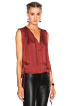 Isabel Marant Etoile Hervey City Flou Top In Red