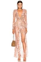 Alessandra Rich Lace Dress In Pink