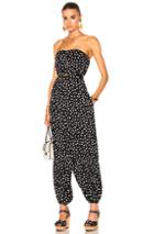 Dolce & Gabbana Strapless Polka Dot Jumpsuit In Black,geometric