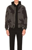 Engineered Garments Wool Jacquard Aviator Jacket In Abstract,gray