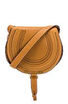 Chloe Small Marcie Grained Calfskin Saddle Bag In Brown,neutral