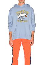 Just Don Islander Shark Hoodie In Blue