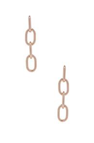 Alexander Wang Pierced Four Link Earring In Metallics