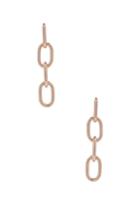 Alexander Wang Pierced Four Link Earring In Metallics